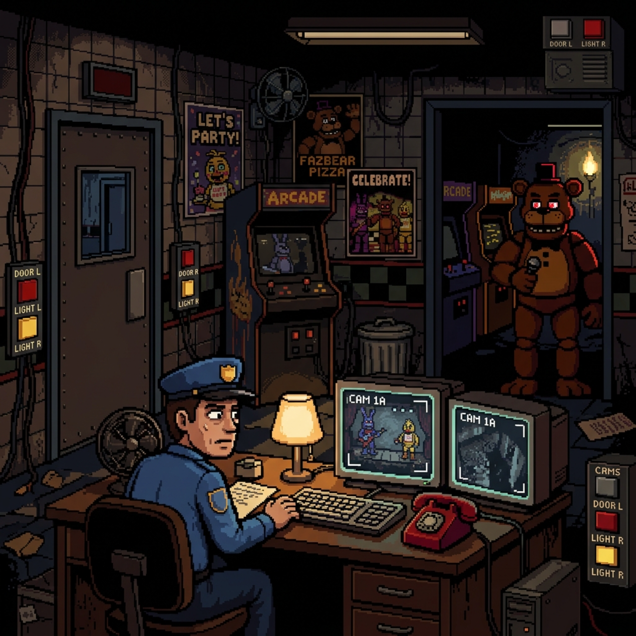 FNAF pixel lore channel artwork