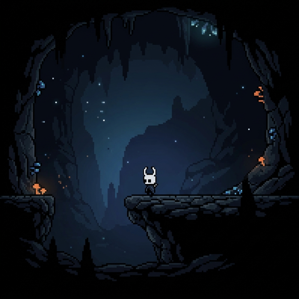 Hollow pixel lore channel artwork